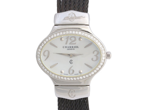 Charriol Darling Stainless Steel Diamond Oval Watch