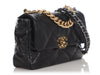 Chanel Large Black Quilted Goatskin 19 Flap