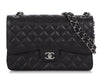 Chanel Jumbo Black Quilted Caviar Classic Double Flap