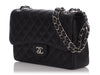 Chanel Jumbo Black Quilted Caviar Classic Double Flap