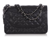 Chanel Jumbo Black Quilted Caviar Classic Double Flap