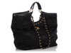 Chanel Maxi Black Nylon Shopping Tote