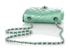 Chanel Mini Green Quilted Patent Classic