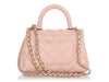 Chanel Extra Mini Pink Quilted Caviar Coco Handle