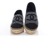 Chanel Black, Navy, and White Tweed Espadrilles