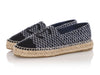 Chanel Black, Navy, and White Tweed Espadrilles