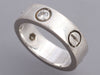 Cartier 18K White Gold 3-Diamond Love Band Ring