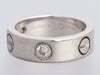 Cartier 18K White Gold 3-Diamond Love Band Ring