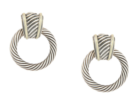 David Yurman Two Tone Door Knocker Earrings