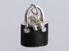 Hidalgo 18K White Gold and Diamond Bulldog in a Handbag Charm