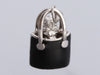 Hidalgo 18K White Gold and Diamond Bulldog in a Handbag Charm