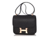 Hermès Black Ostrich Constance 24