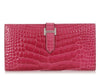 Hermès Fuchsia Shiny Alligator Béarn Wallet