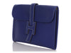 Hermès Bleu Electrique Epsom Jigé Clutch PM