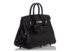 Hermès Black Shiny Porosus Crocodile Birkin 25