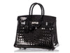 Hermès Black Shiny Niloticus Crocodile Birkin 25