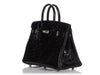 Hermès Black Shiny Niloticus Crocodile Birkin 25