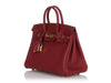 Hermès Rouge Vif Veau Jonathan Birkin 25