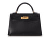 Hermès Black Chèvre Mini Kelly 20