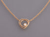 Hermès 18K Rose Gold Diamond Vertige Coeur Pendant Necklace