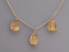 Jan Logan 14K Yellow Gold Citrine Trio Pendant Necklace