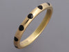 Marc Alary 18K Yellow Gold Black Enamel Polka Dot Band Ring