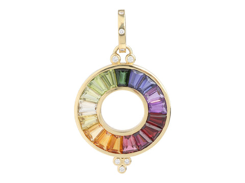 Temple Saint Clair Large Rainbow Celestial Color Wheel Pendant