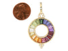 Temple Saint Clair Large Rainbow Celestial Color Wheel Pendant