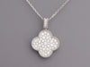 Van Cleef & Arpels 18K White Gold Long Magic Alhambra Pavé Diamond Pendant Necklace