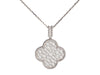 Van Cleef & Arpels 18K White Gold Long Magic Alhambra Pavé Diamond Pendant Necklace