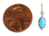 Zahava 10K Yellow Gold Turquoise and Diamond Talisman Charm